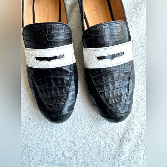 Lucchese women’s Karmen shoe loafer size 6 B caiman crocodile leather - Picture 4 of 10